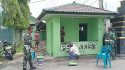 Anggota Kodim 0108/Agara Laksanakan Pembenahan Pangkalan Dan Makodim