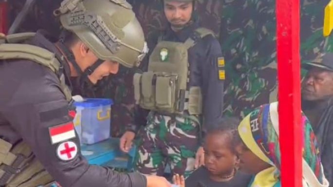 Arahan Pangdam Iskandar Muda, Satgas Yonif 112/DJ Gelar Pelayanan Kesehatan Gratis di Perbatasan Papua
