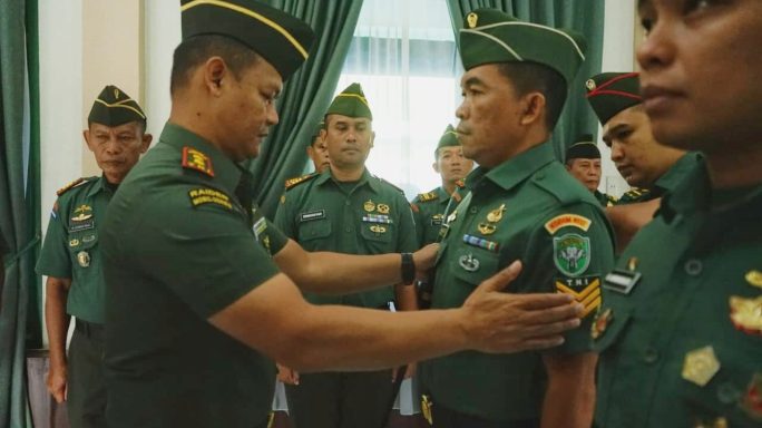 Dandim 0117/Aceh Tamiang Pimpin Upacara Korps Raport Kenaikan Pangkat