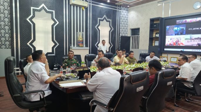 Dandim 0108/Agara Hadiri Gerakan Tanam Padi Serentak 14 Provinsi Secara Virtual Di Wilayah Kabupaten Agara