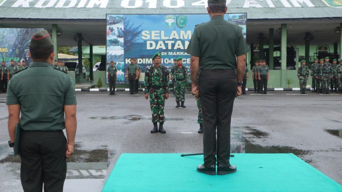 Semangat Nasionalisme Warnai Upacara Bendera di Kodim 0104/Atim