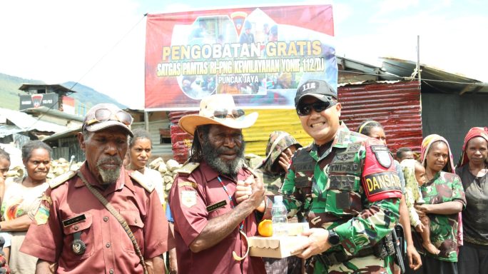 Pangdam Iskandar Muda Apresiasi Aksi kemanusiaan Satgas Pamtas RI-PNG Yonif 112/DJ di Papua.