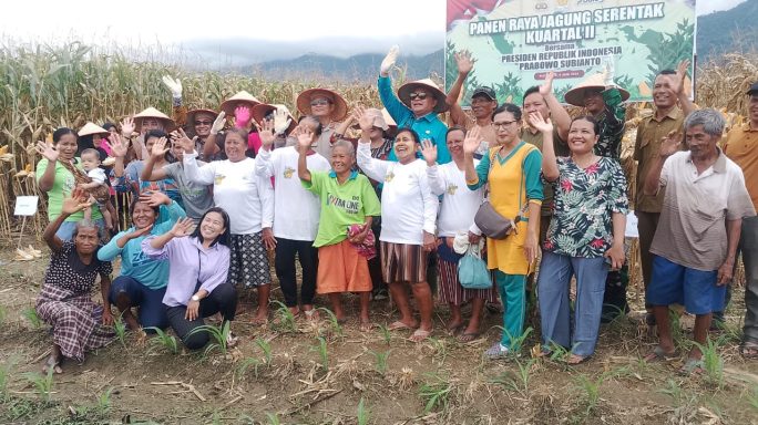 Pasi Pers Hadiri Panen Raya Jagung Serentak Kuartal II dan Ground Breaking Wilayah Polres Agara Melalui Vidio Conference
