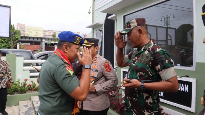 Dandim 0108/Agara Bersama Forkopimda Sambut Kunjungan Kerja Danpomdam Iskandar Muda ke Subdenpom IM/1-4 Agara