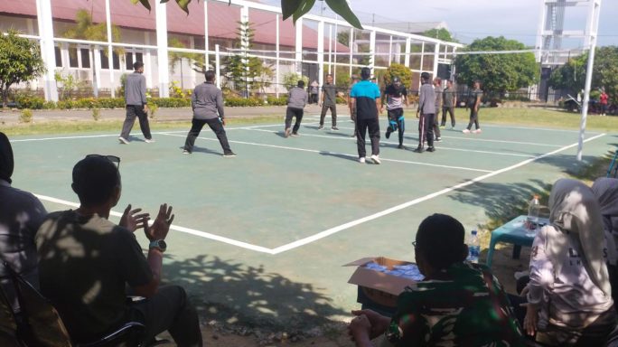 Tingkatkan Sinergi dan Kebugaran, Koramil 04/Pidie, Kodim 0102/Pidie Gelar Olahraga Bersama di Lapas Perempuan Kelas IIB Sigli