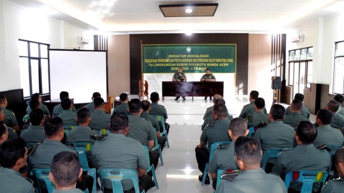Kodim 0101/KBA Gandeng BNN, Gelar Edukasi Bahaya Narkoba bagi Prajurit dan Keluarga