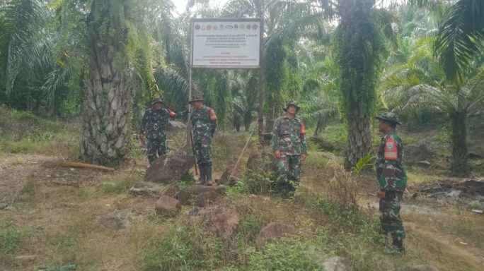Babinsa Posramil Darul Hasanah Koramil 0108-03/Badar Gelar Patroli Penertiban Kawasan Hutan (PKH)