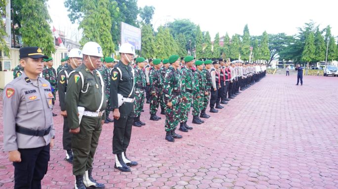 Dandim 0117/Aceh Tamiang Beserta Anggota Ikuti Apel Gelar Pasukan Operasi Patuh Seulawah Tahun 2025