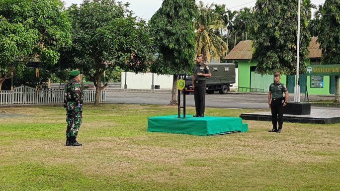 Bangkitkan Jiwa Kejuangan Prajurit Kodim 0108/Agara Gelar Upacara Mingguan