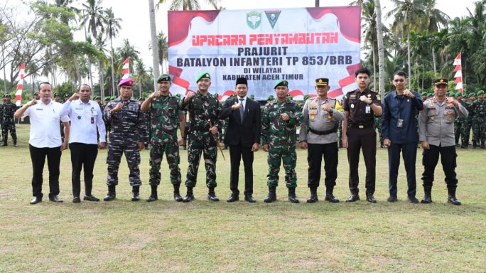 Langkah Pasti Para Kesatria: Dandim 0104/Aceh Timur Sambut Prajurit YTP 853/BRB di Peudawa