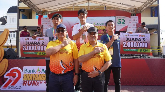 Prajurit Kodam IM juara ajang Bhayangkara Run 2025 di Banda Aceh.