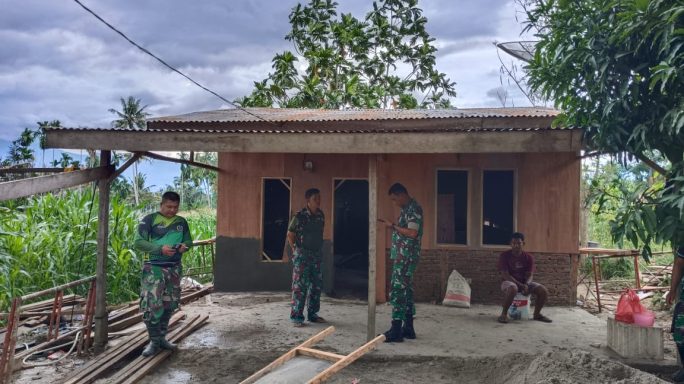 Dansatgas TMMD Reg ke 125 Kodim 0108/Agara Tinjau Perkembangan RTLH Sasaran II