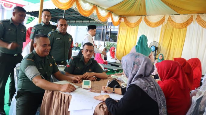 HUT ke-52 Bank Aceh Personil Kodim 0108/Agara Laksanakan Donor Darah