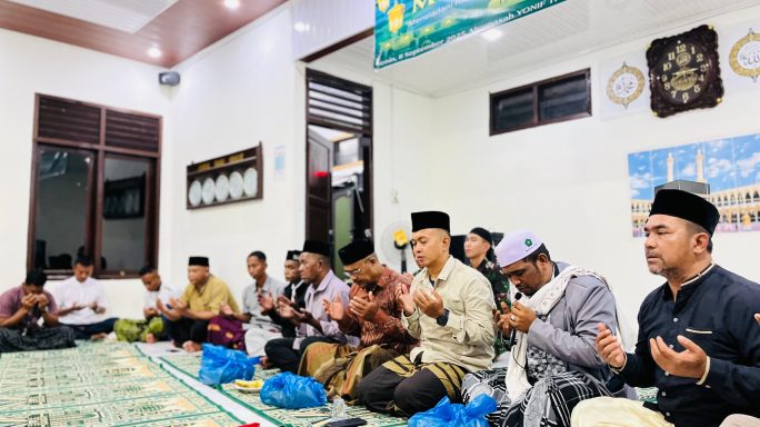 Yonif TP 857/Gana Gajahsora melaksanakan kegiatan keagamaan