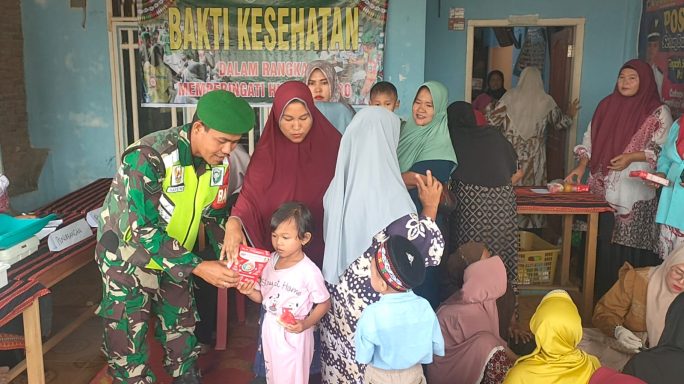 Sambut HUT ke-80 TNI Posramil Bukit Tusam Gelar Bhakti Kesehatan