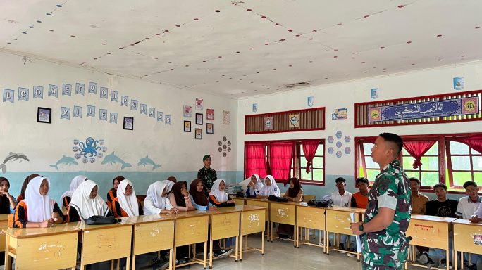 Yonif TP 857/Gana Gajahsora melaksanakan sosialisasi Werfing penerimaan Bintara dan Tamtama TNI AD TA. 2025