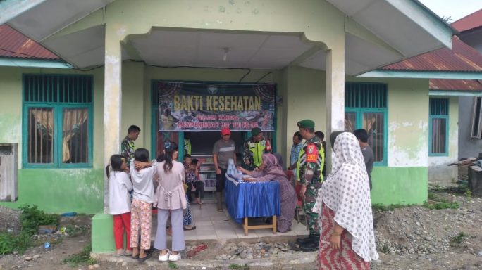 Menyambut HUT ke-80 TNI Posramil Darul Hasanah Gelar Bhakti Kesehatan