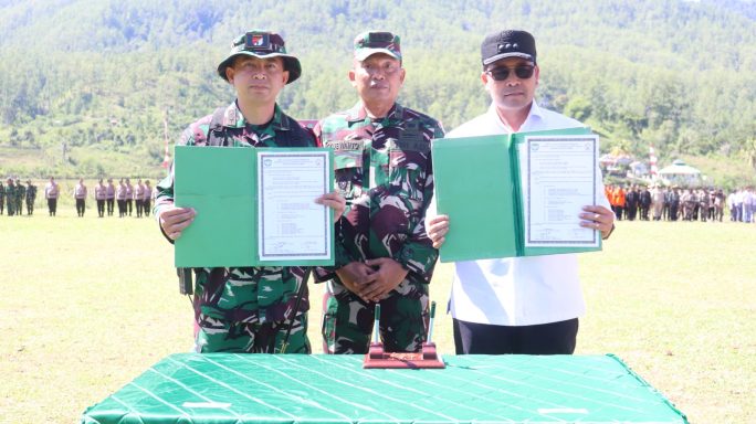 Pembukaan TMMD Ke- 126, Kodim 0106/Ateng Gelar upacara Untuk Mewujudkan Percepatan Pembangunan Di Wilayah