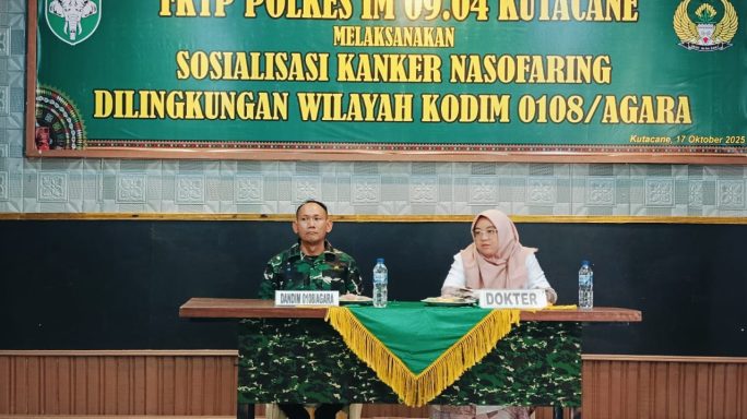 Peduli Kesehatan Anggota Kodim 0108/Agara Terima Sosialisasi Kangker Nasofaring