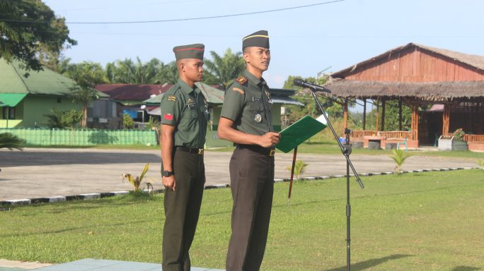 Dandim 0116/Nagan Raya Pimpin Upacara Mingguan di Lanjutkan Jam Komandan di awal November 2025