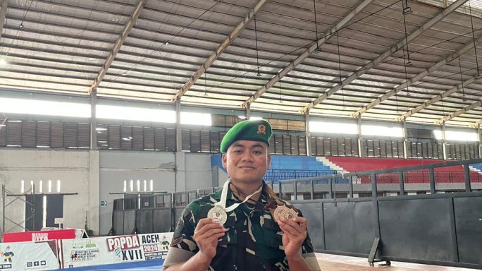 Prajurit Yonif TP 853/BRB Raih 1 Perak dan 2 Perunggu di Pra PORA Anggar Aceh