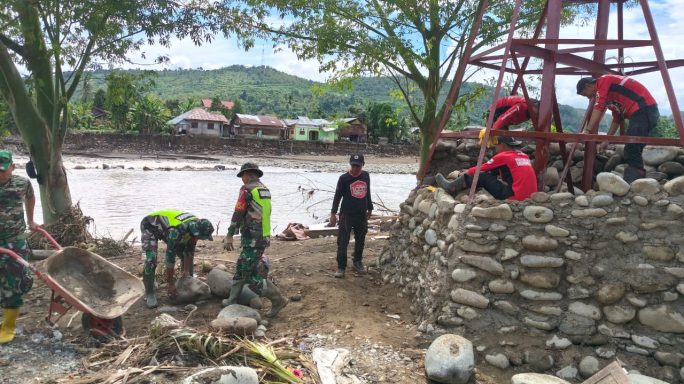 Kementerian Pertahanan RI Bangun jembatan Gantung “Garuda” Di Pidie Jaya