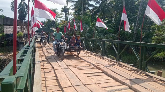Jembatan Bailey rampung, Akses Desa Cot Bada Kec. Cot Jeumpa Bireuen kembali terhubung