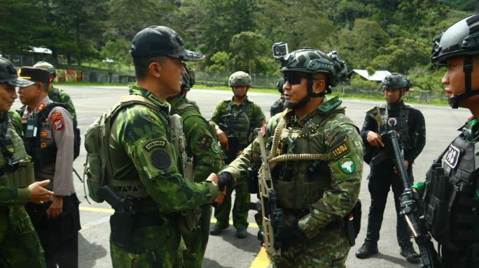 Dansatgas Yonif 112/DJ Dampingi Kunjungan Kerja Pangkogabwilhan III Di Puncak Jaya