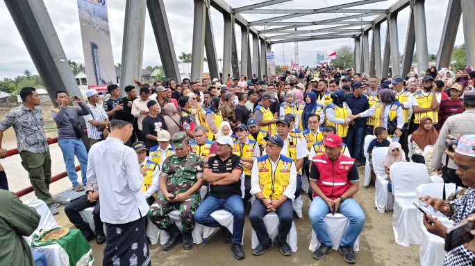 Jembatan Bailey Kutablang Rampung, Jalur Nasional Medan–Banda Aceh Kembali Normal