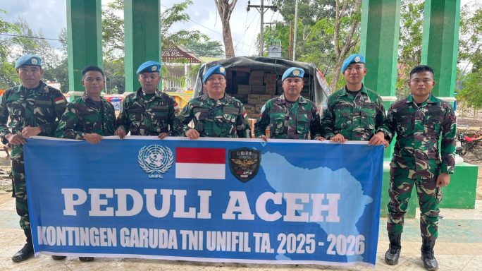 Dari Misi Perdamaian Dunia untuk Tanah Air, Kontingen Garuda TNI UNIFIL TA 2025–2026 Peduli Aceh