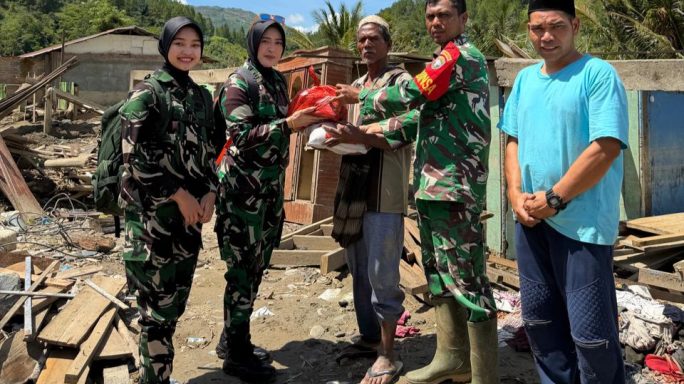 Kowad Kodam IM Salurkan Bantuan untuk Korban Banjir di Gayo Lues