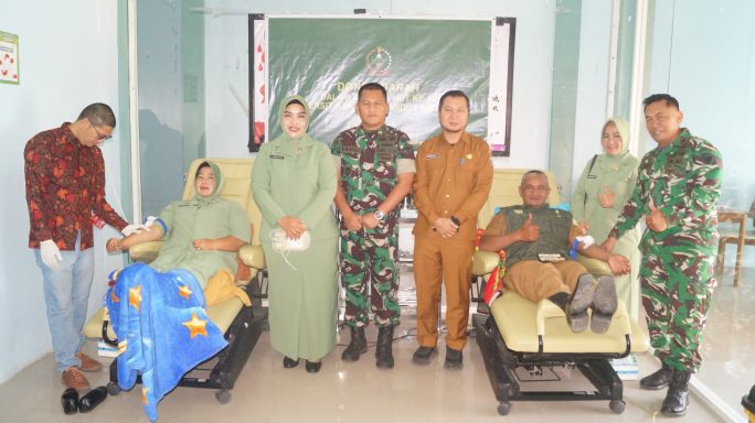 Sambut HUT Persit Ke-80, Kodim 0119/BM Kumpulkan 80 Kantong Darah.