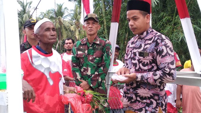 Tradisi Peusejuek tandai selesainya Pembangunan Jembatan Garuda Desa Teungoh, Kab. Aceh Utara