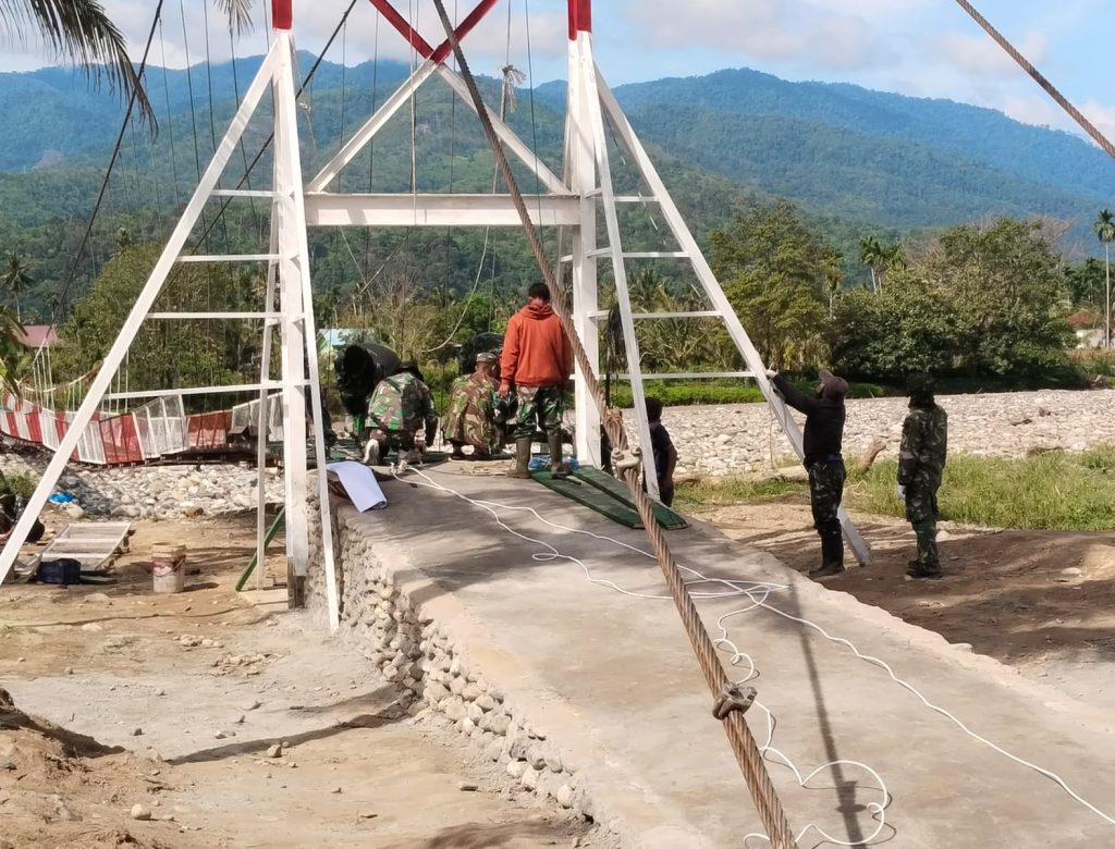 Pembangunan Jembatan Gantung di Aceh Tenggara Hampir Rampung, Akses Warga Segera Pulih