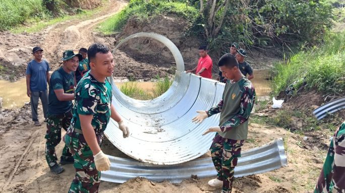 Pemasangan jembatan Aramco di wilayah Kodam IM sudah capai 42,9 Persen