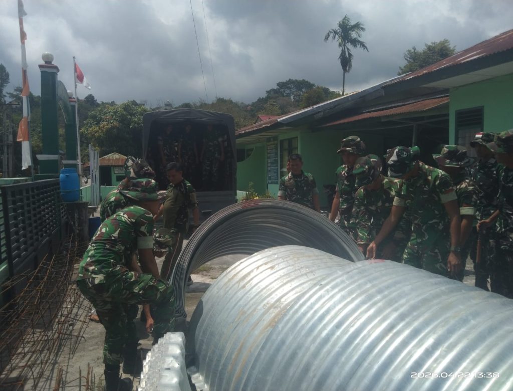 Kodim 0119/BM Terima Kepingan Gorong Gorong Aramco, Untuk Percepat Pemulihan Infrastruktur