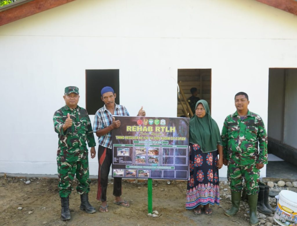 TMMD Ke-128 Kodim 0117/Aceh Tamiang Percepat Pembangunan Desa Suka Makmur