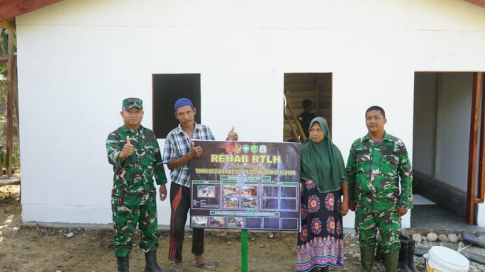 TMMD Ke-128 Kodim 0117/Aceh Tamiang Percepat Pembangunan Desa Suka Makmur
