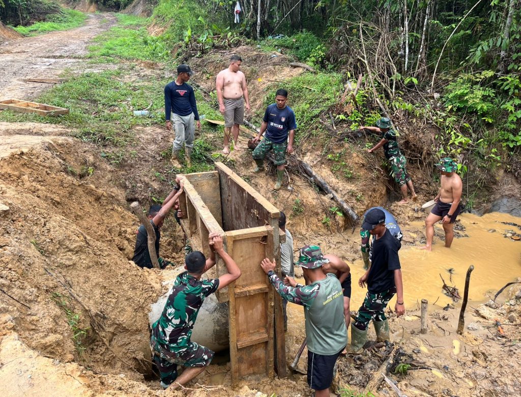 Satgas TMMD Ke-128 Kodim 0117/Aceh Tamiang percepat Penyelesaian Infrastruktur di Desa Suka Makmur