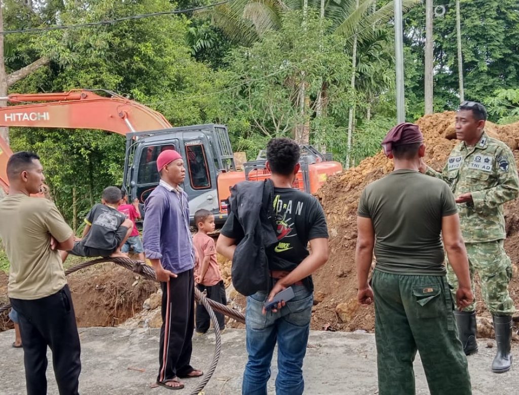 Dandim 0108/Aceh Tenggara Tinjau Progres Pembangunan Jembatan Gantung Perintis di Desa Kati Maju