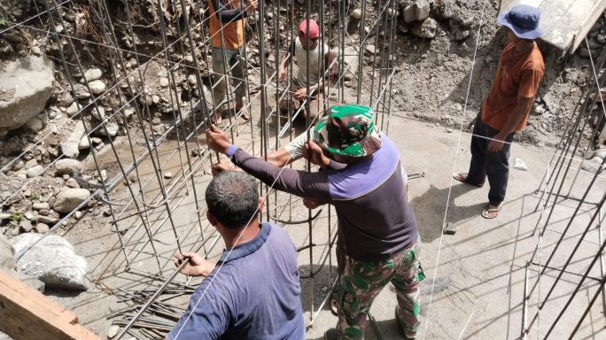 Kodim 0108/Agara bersama Warga percepat Pembangunan Jembatan Gantung Perintis Garuda di Aceh Tenggara