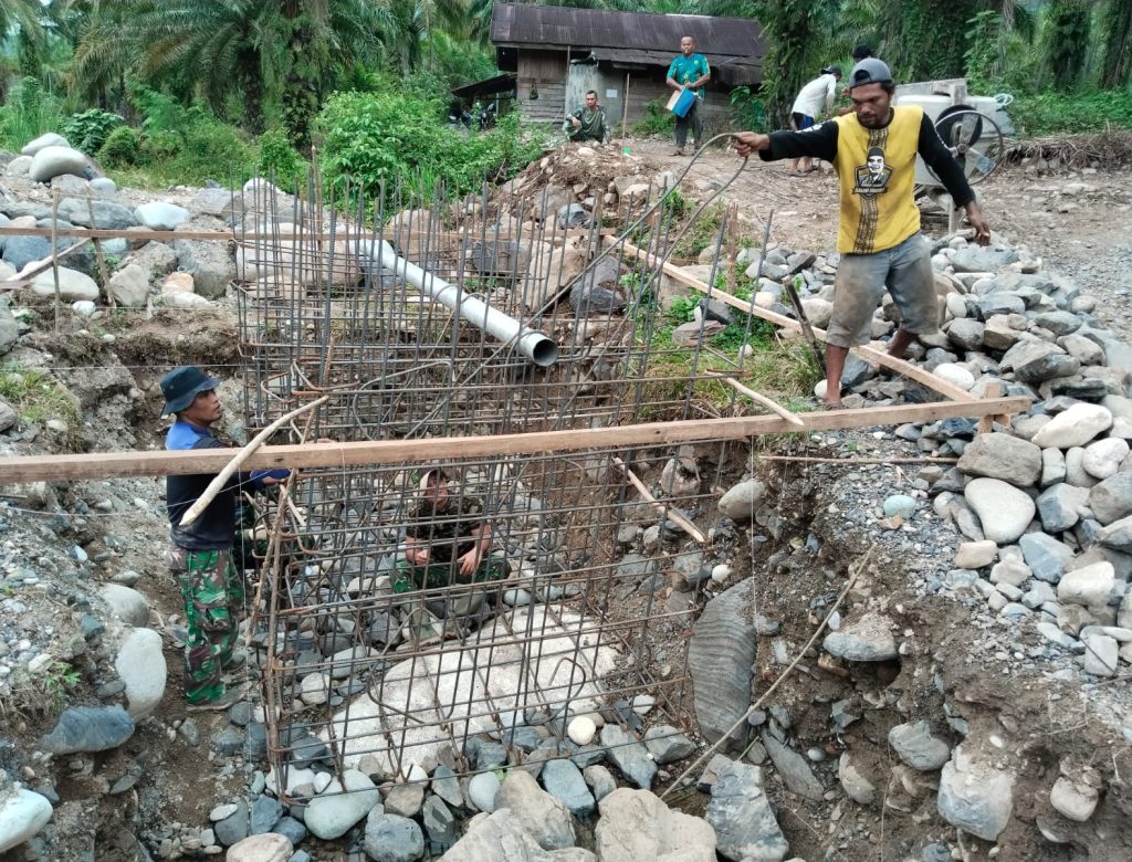Pembangunan Jembatan Perintis Jambur Mamang, Aceh Tenggara capai 40 Persen