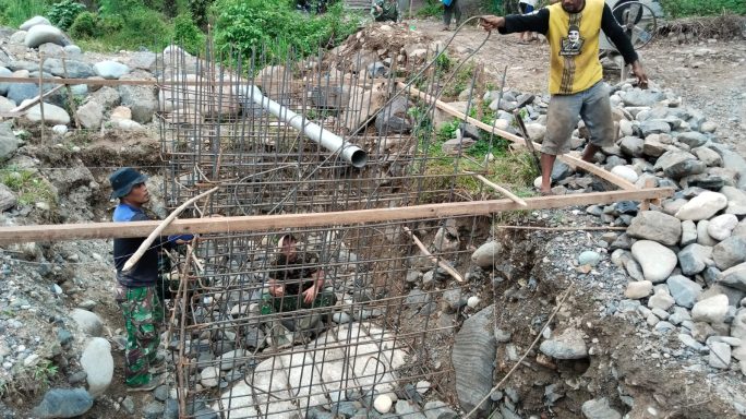 Pembangunan Jembatan Perintis Jambur Mamang, Aceh Tenggara capai 40 Persen