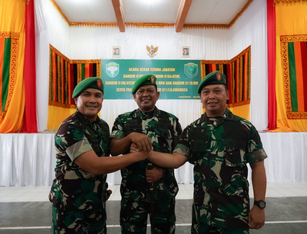 Estafet Kepemimpinan Bergulir, Danrem 011/Lilawangsa Pimpin Sertijab Lima Dandim Jajaran Korem
