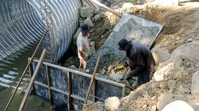 Kodim 0108/Agara terus Percepat Pembangunan Jembatan Aramco, di Ds. Sebudi Jaya, Aceh Tenggara