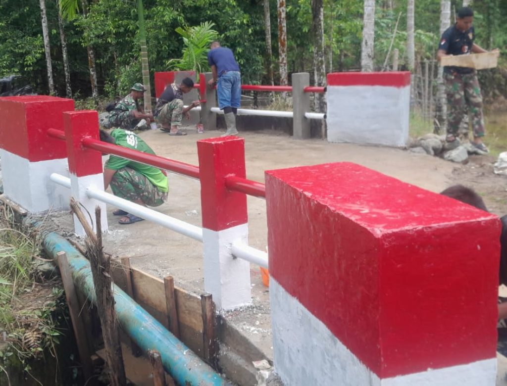 Memasuki Tahap Finishing, Pembangunan Jembatan Aramco Kodim 0107/Aceh Selatan Terus Dikebut