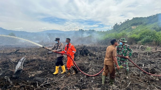 Tim Gabungan Kembali Tangani Karhutla di Gampong Drien Aceh Selatan
